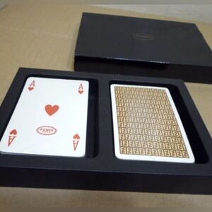 FENDI DOUBLE DECK “FF” LOGO PLAYING CARDS // BRAND NEW // RARE-COLLECTORS ITEM